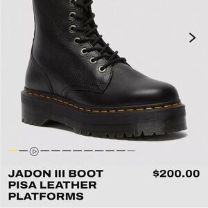 Dr. Martens Black Jadon III Black Pisa Platform Boots